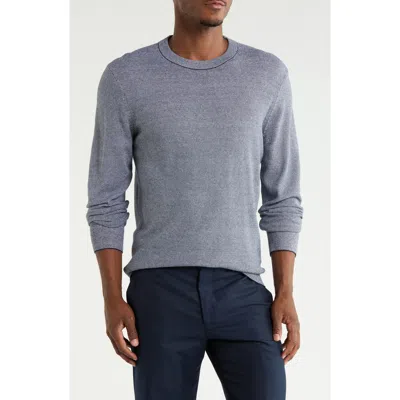 14th & Union Long Sleeve Crew Sweater In Blue