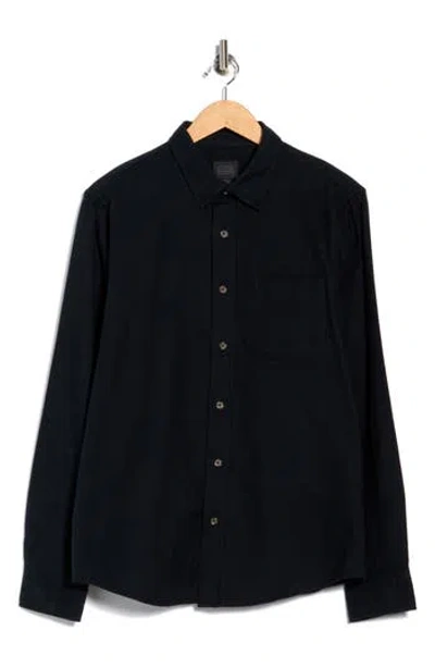 14th & Union Long Sleeve Flannel Shirt In Black