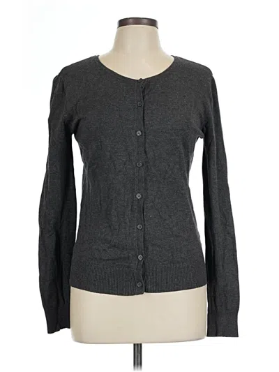 Pre-owned 14th & Union Long Sleeve Top Gray Sweetheart Neckline Tops