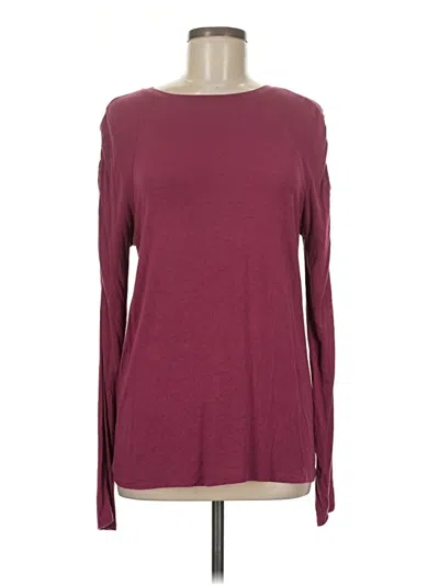 Pre-owned 14th & Union Long Sleeve T-shirt In Burgundy