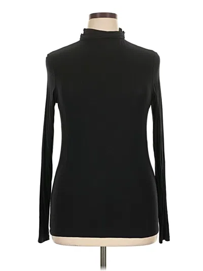 Pre-owned 14th & Union Long Sleeve Turtleneck In Black