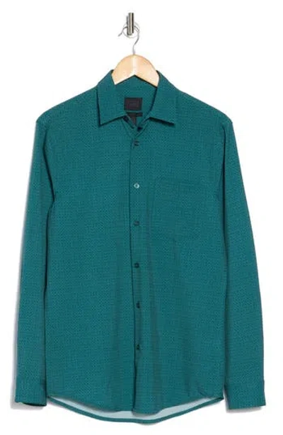 14th & Union Lou Geo Performance Button-up Shirt In Green Agave Lou Geo |  ModeSens