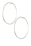 14th & Union Basic 71mm Hoop Earrings In Rhodium