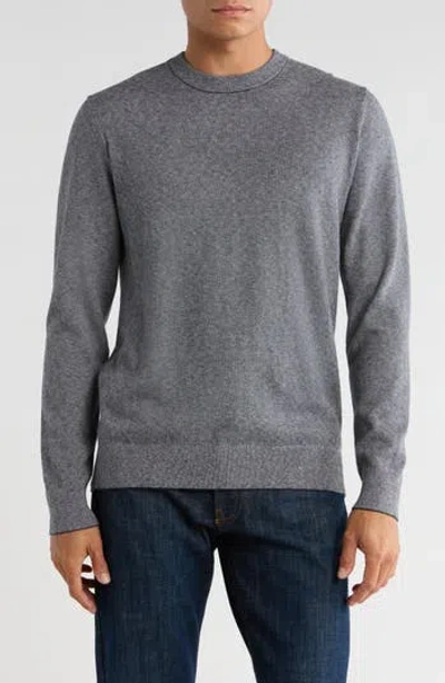 14th & Union Organic Cotton & Cashmere Blend Crewneck Sweater In Gray