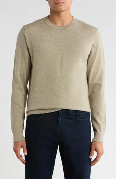 14th & Union Organic Cotton & Cashmere Blend Crewneck Sweater In Green