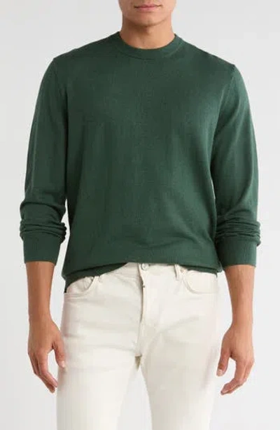 14th & Union Organic Cotton & Cashmere Blend Crewneck Sweater In Green