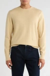 14th & Union Organic Cotton & Cashmere Blend Crewneck Sweater In Yellow