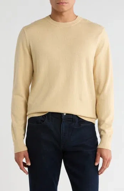 14th & Union Organic Cotton & Cashmere Blend Crewneck Sweater In Yellow