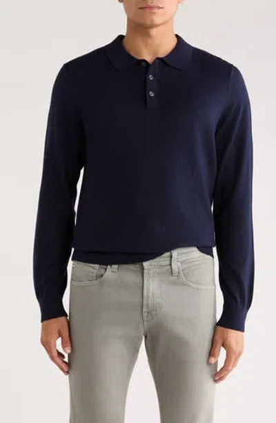 14th & Union Organic Cotton & Cashmere Blend Polo In Blue
