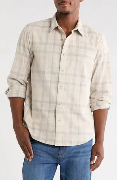 14th & Union Plaid Corduroy Button-up Shirt In Neutral