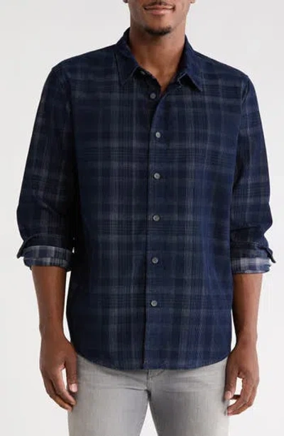 14th & Union Plaid Corduroy Button-up Shirt In Blue