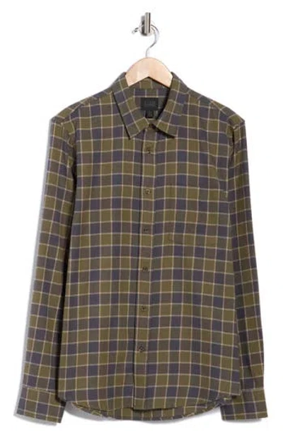 14th & Union Plaid Flannel Button-up Shirt In Green