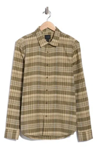 14th & Union Plaid Flannel Button-up Shirt In Green