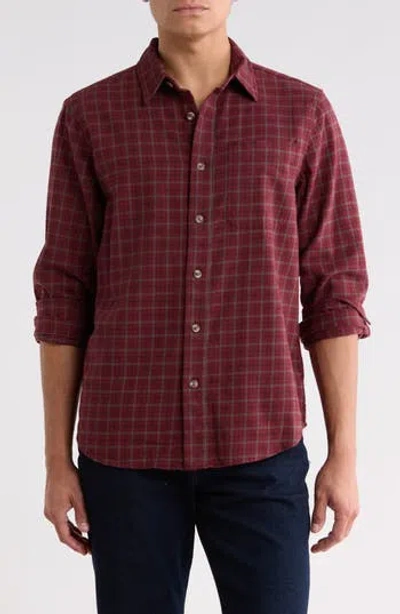 14th & Union Plaid Flannel Button-up Shirt In Red
