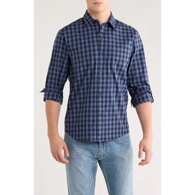 14th & Union Plaid Poplin Button-up Shirt In Blue