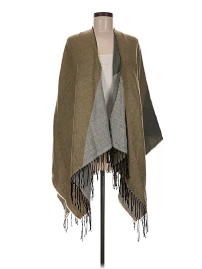 Pre-owned 14th & Union Poncho In Brown
