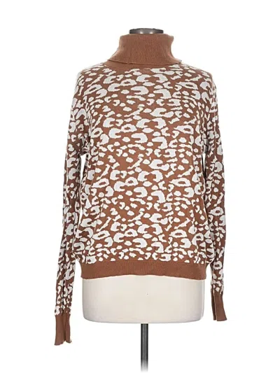 Pre-owned 14th & Union Pullover Sweater In Brown