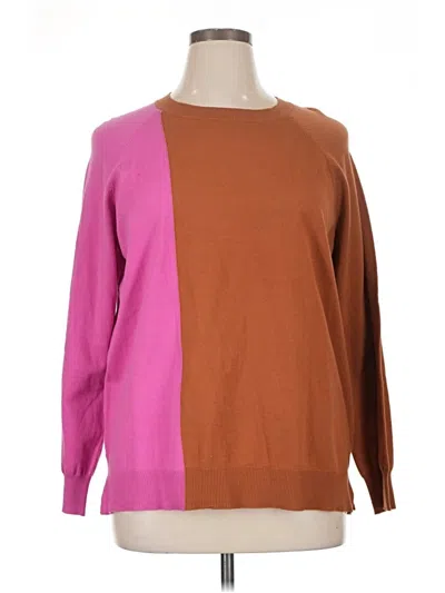 Pre-owned 14th & Union Pullover Sweater In Brown