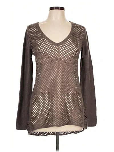 Pre-owned 14th & Union Pullover Sweater In Brown