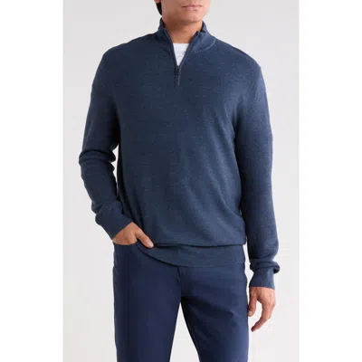 14th & Union Quarter Zip Pullover In Blue