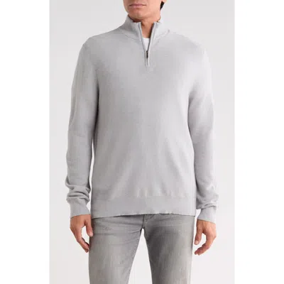 14th & Union Quarter Zip Pullover In Gray