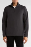 14th & Union Quarter Zip Sweateshirt In Black