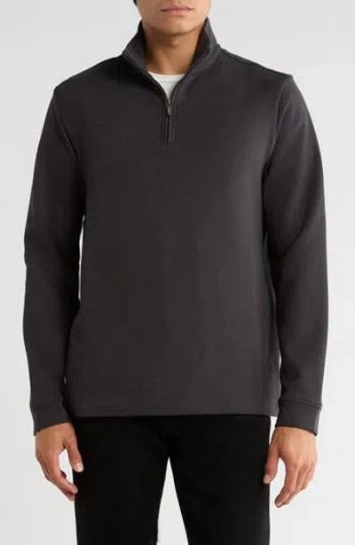14th & Union Quarter Zip Sweateshirt In Black