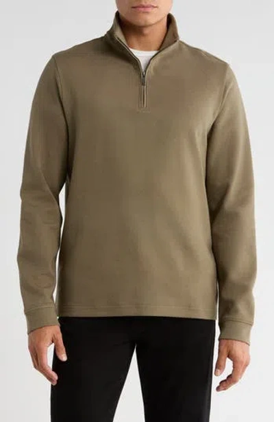 14th & Union Quarter Zip Sweateshirt In Green