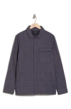 14th & Union Quilted Shirt Jacket In Blue