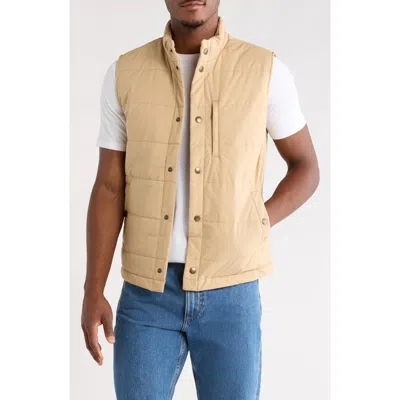 14th & Union Quilted Vest In Transparent