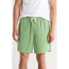 14th & Union Seersucker Cotton Shorts In Green Shale