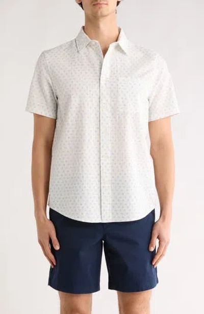 14th & Union Seersucker Shell Print Short Sleeve Shirt In Multi