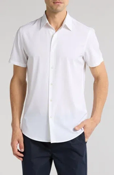 14th & Union Short Sleeve Button-up Shirt In White