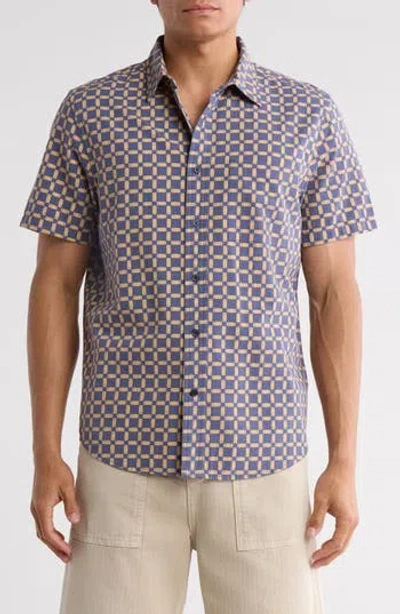 14th & Union Short Sleeve Cotton Seersucker Button-up Shirt