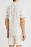 14th & Union Short Sleeve Linen & Cotton Button-up Shirt