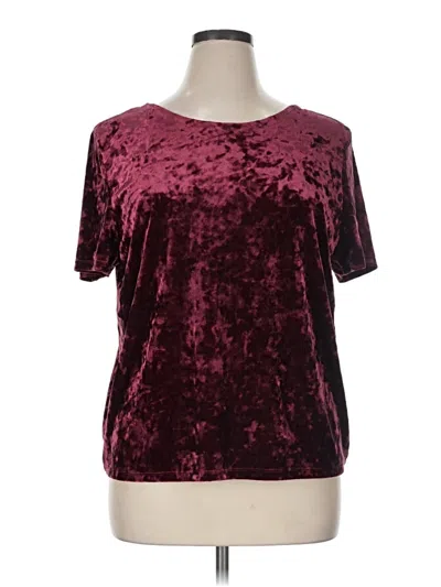 Pre-owned 14th & Union Short Sleeve T-shirt In Burgundy