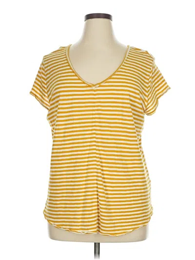Pre-owned 14th & Union Short Sleeve T-shirt In Yellow