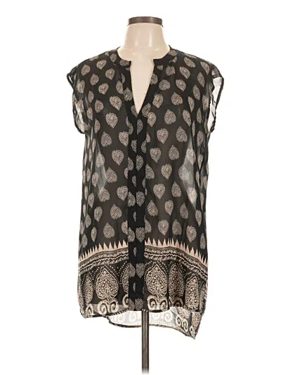 Pre-owned 14th & Union Sleeveless Blouse In Black