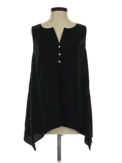 Pre-owned 14th & Union Sleeveless Blouse In Black