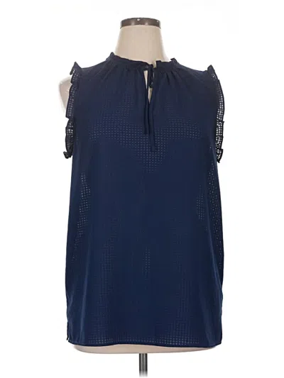Pre-owned 14th & Union Sleeveless Blouse In Blue