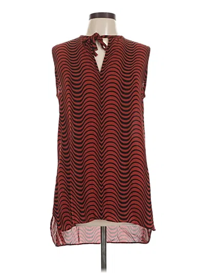 Pre-owned 14th & Union Sleeveless Blouse In Red