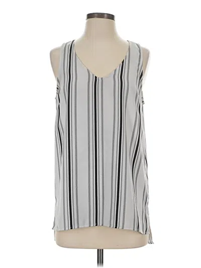 Pre-owned 14th & Union Sleeveless Blouse In Silver