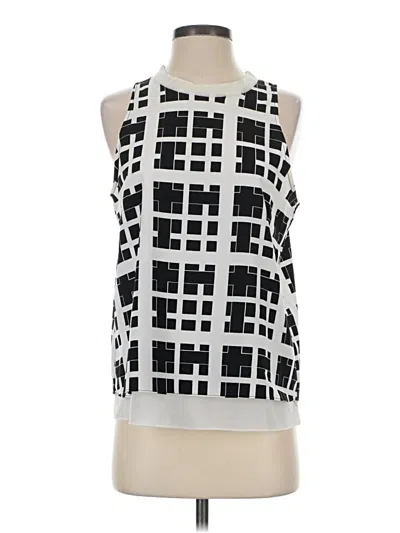 Pre-owned 14th & Union Sleeveless Blouse In Silver