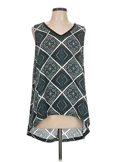 Pre-owned 14th & Union Sleeveless Blouse In Teal