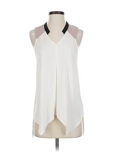 Pre-owned 14th & Union Sleeveless Blouse In White