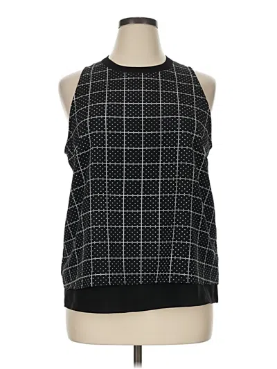 Pre-owned 14th & Union Sleeveless Top Black Halter Neckline Tops