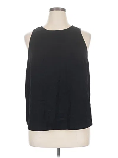 Pre-owned 14th & Union Sleeveless Top Black Halter Neckline Tops