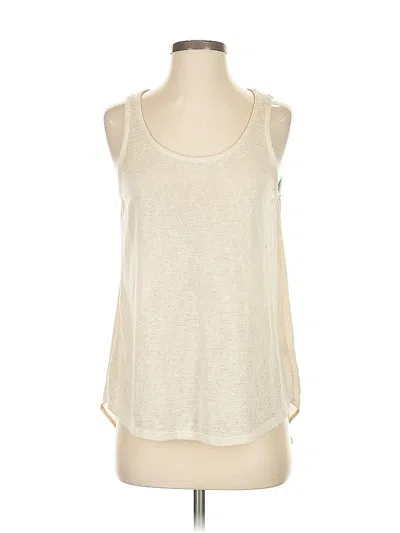 Pre-owned 14th & Union Sleeveless Top Ivory Halter Neckline Tops In White