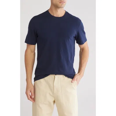 14th & Union Slub Cotton Crewneck T-shirt In Navy Blazer