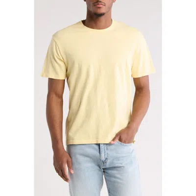 14th & Union Short Sleeve Slub Crewneck T-shirt In Yellow Sunlight